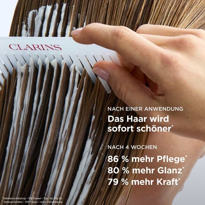 Haarmaske f&uuml;r glattes Haar: 86 % mehr Pflege und 80 % mehr Glanz f&uuml;r sofort sch&ouml;neres Haar.