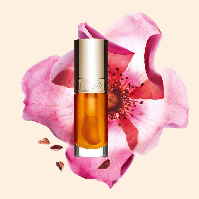 Lip Comfort Oil Honey 01 Packshot mit Inhaltsstoff