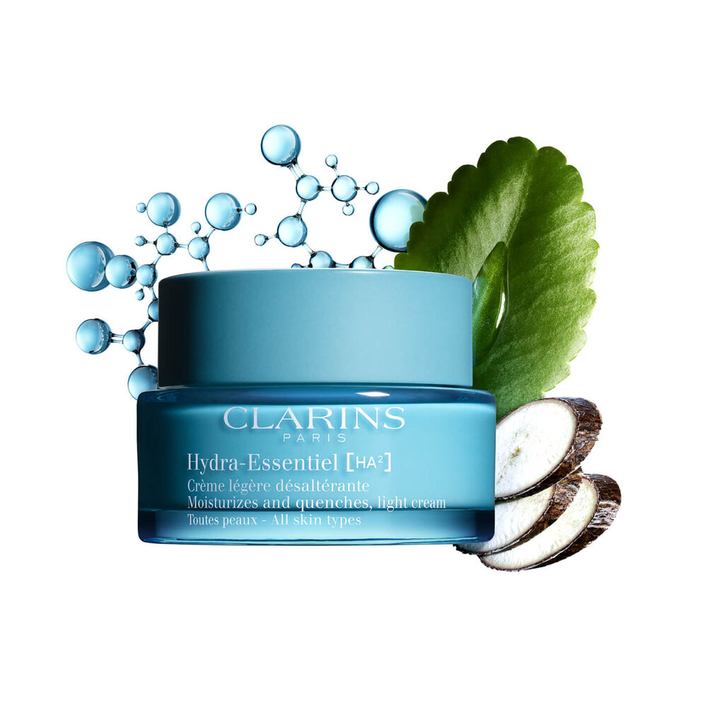 Hydra Essentiel Light Cream Packshot mit Inhaltsstoffen