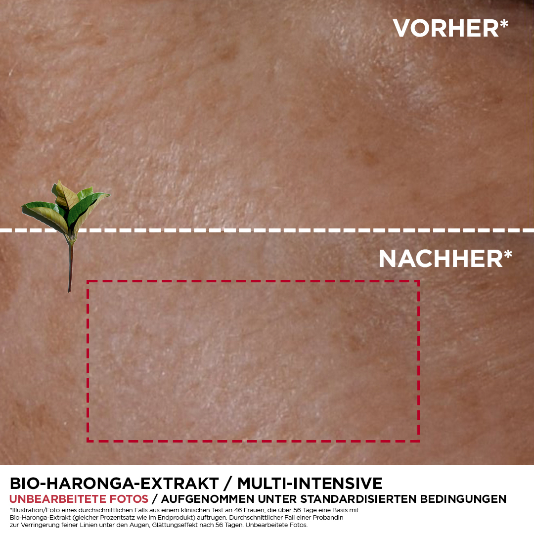Before and after photo of the product use
